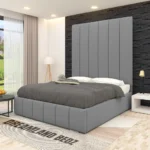 Luxury High Panel Wilson Upholstered Ottoman Bed Frame Split Headboard