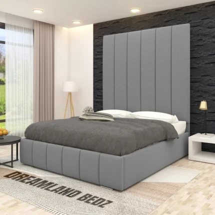 Luxury High Panel Wilson Upholstered Ottoman Bed Frame Split Headboard