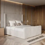 Milan Wingback Bed Frame Left View