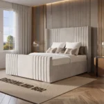 Milan Wingback Bed Frame Right View