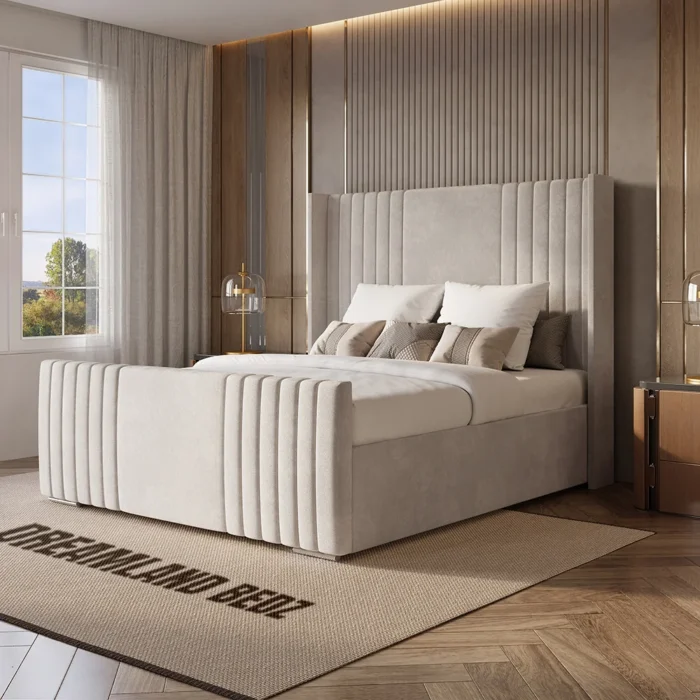 Milan Wingback Bed Frame Right View