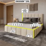 Nova Upholstered Bed Frame Dimension Sizes