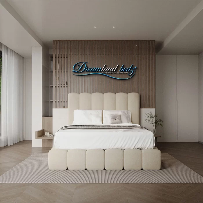 oslo-cream-teddy-boucle-panel-bed-frame-front-view-for-video