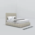 Oslo Cream Teddy Boucle Panel Bed Frame In Yorkshire