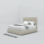 Oslo Cream Teddy Boucle Panel Bed Frame In Uk