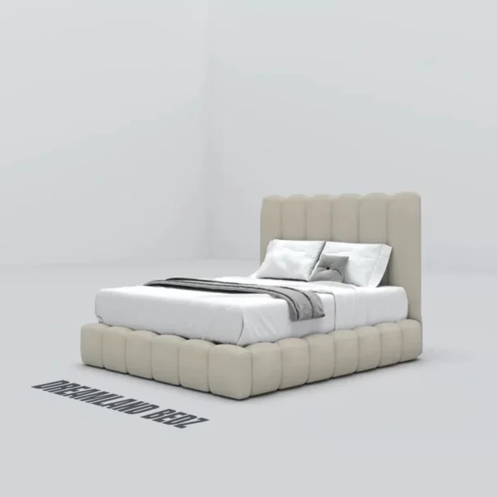 Oslo Cream Teddy Boucle Panel Bed Frame In Uk