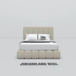 Oslo Cream Teddy Boucle Panel Bed Frame Assemble