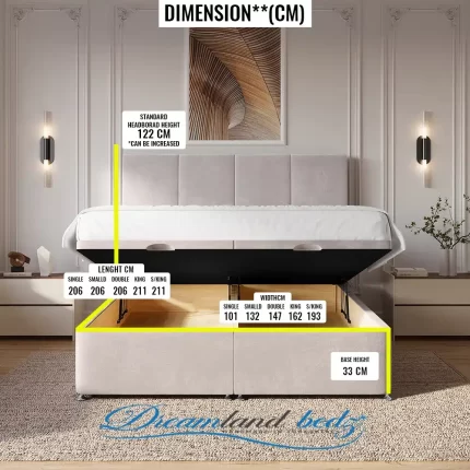 Prague Ottoman Divan Bed Dimension