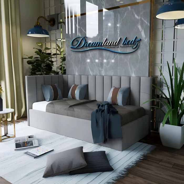 santorin-toddler bed-plush-gray