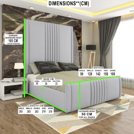 the-alexandria-high-panel-bed-frame-with-optional-ottoman-storage-(split headboard)-dimensions