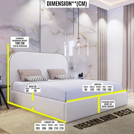 The Ontario Black Piping Bed Dimensions
