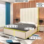 The Paris Liner Bed Frame With Black Piping Dimension