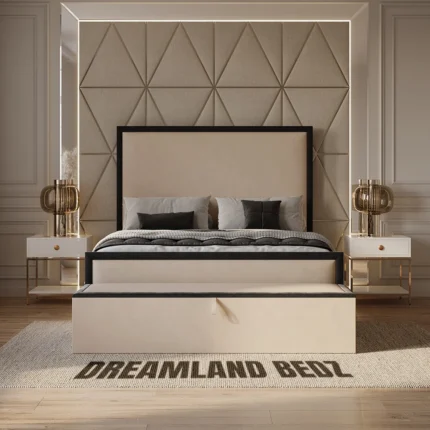 Washington Bed Frame With Cream Plush Fabric Bed Uk